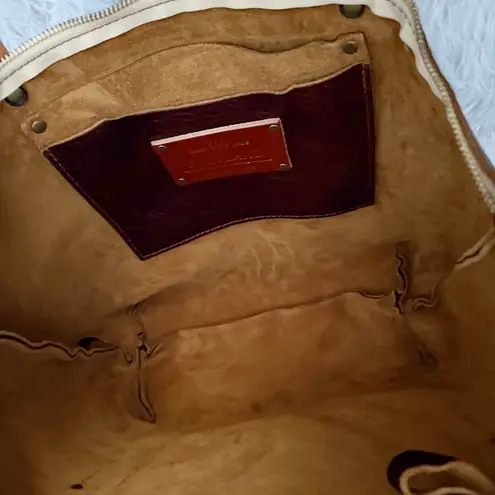 PORTLAND LEATHER | Zipper Cinnamon Bear Red Brown Tan Handles Tandles | Large