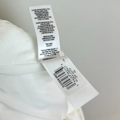 Dress the Population Gloria Front Zip Jumpsuit in Off White Size X-Small