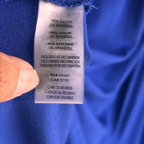 INC Large Sleeveless Jumpsuit Rayon Blend Royal Blue Cross