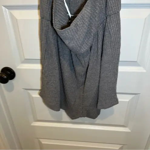 SheIn  Curve Grey Waffle Knit Halter Neck Romper size 0XL