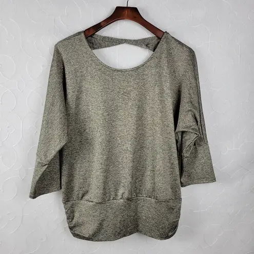 Fortune + Ivy Womens Top Size M Heather Gray Stitch Fix Cinched Long Sleeve