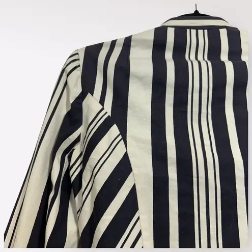 VTG 70s Eleanor Brenner ILGWU Dress Jacket 2 Piece 3/4 Striped Belt Posh Preppy Black Size 6