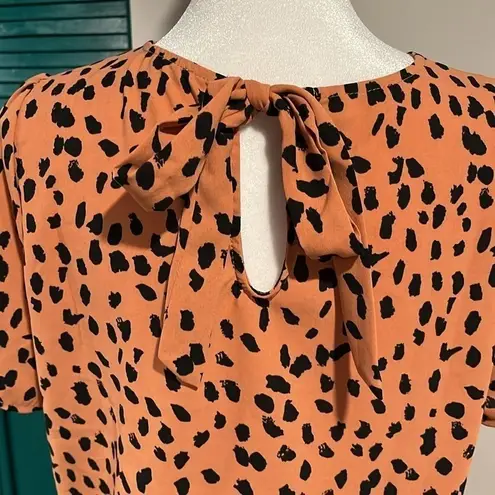 PaperMoon NWOT cheetah top rust with bow - XS/S