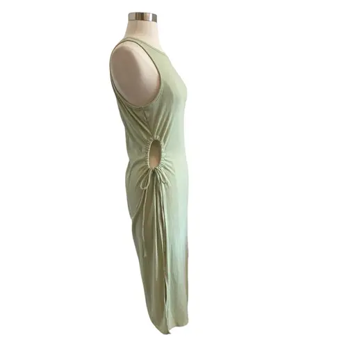 Planet Gold Sleeveless Knit Midi Dress With Cut Out Tie Side By