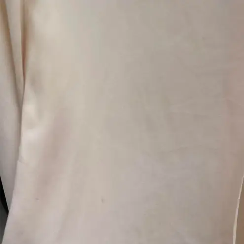 Ivory Cream Long Sleeved Semisheer Blouse Size M