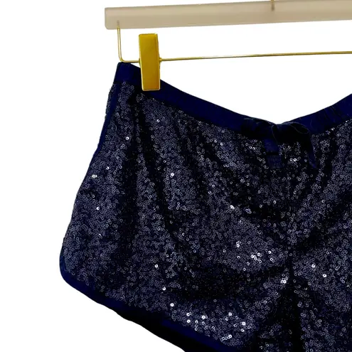 Victoria's Secret Victoria Secrets Navy Blue Sequins Sleep Shorts M