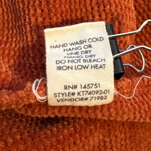 BKE Women's Chenelle Long Sleeve Cropped Pullover Sweater Burnt Orange Small