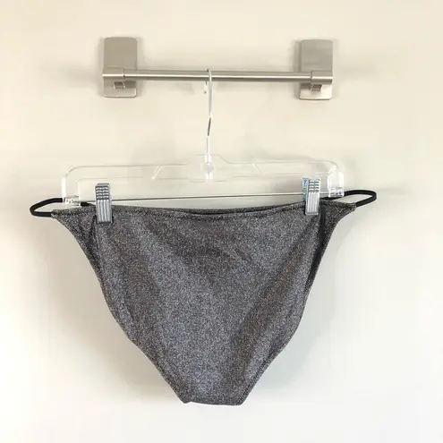 Topshop  | Gray Metallic Tanga Bikini Bottom