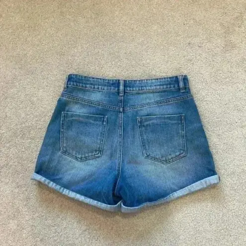 ASOS  high rise ripped jean shorts in size 8