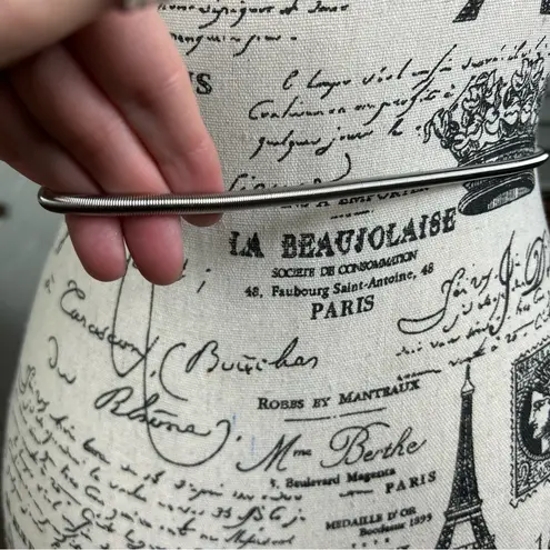 Vintage Thin Slinky Silver Disk Retro Disco Belt Size S/M