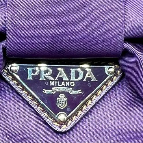 Prada  purple nylon travel tote bag