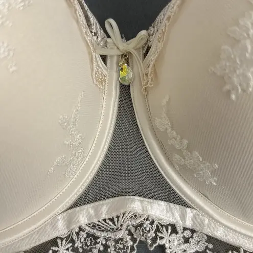 Honey Birdette Daisy Balconette Bra US 40G Padded Lined Molded Underwire Ivory Size undefined