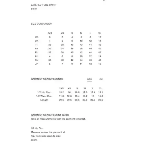 WARDROBE.NYC Layered Tube Skirt in Black Small New Womens Maxi Long