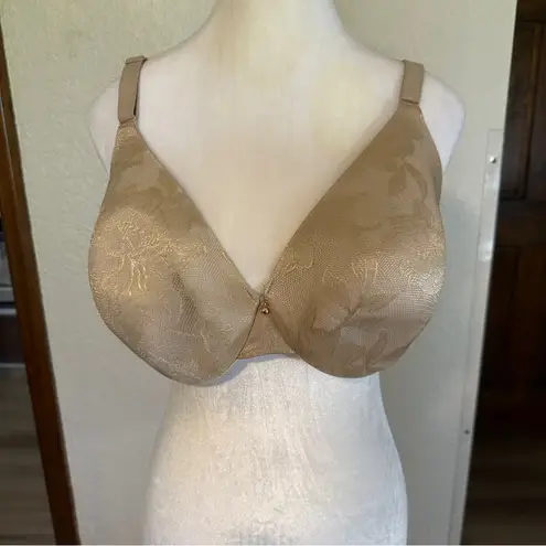 Cacique Lightly Lined Full Coverage Plus Size 38DD Gold Lace Overlay Bra - Image 2