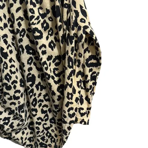 Leopard Print Sleeveless Dress Black Size XL