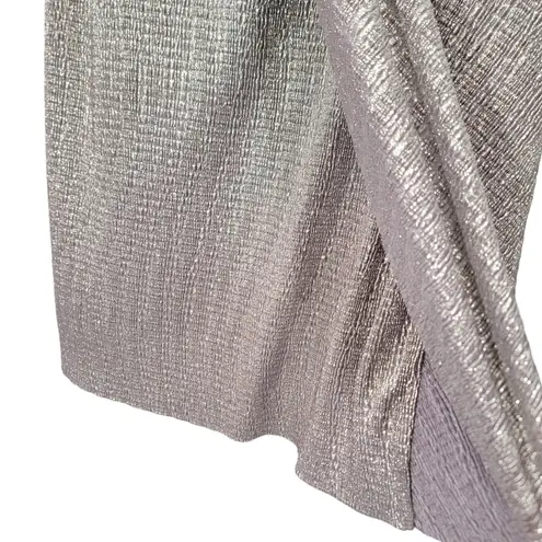 Connected Apparel Shimmer Midi Sleeveless Faux Wrap semi formal Dress Size 6