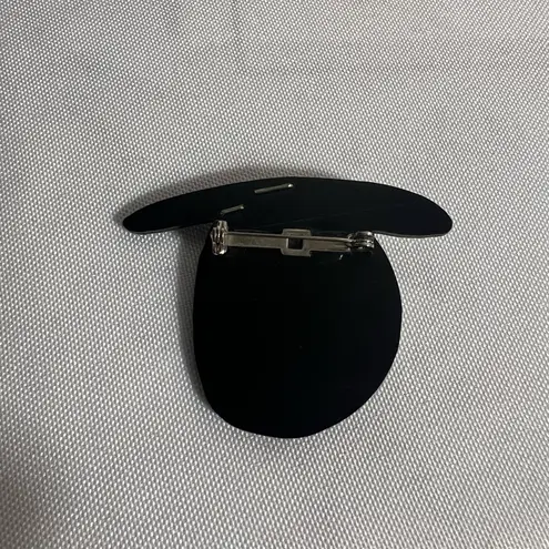 Unique Dog Pin Brooch Vintage Mutli Texture Piece Black