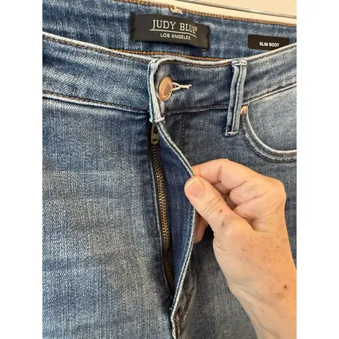 Judy Blue Womens High Waist Tummy Control Slim Fit Bootcut Jeans Size 32 Western