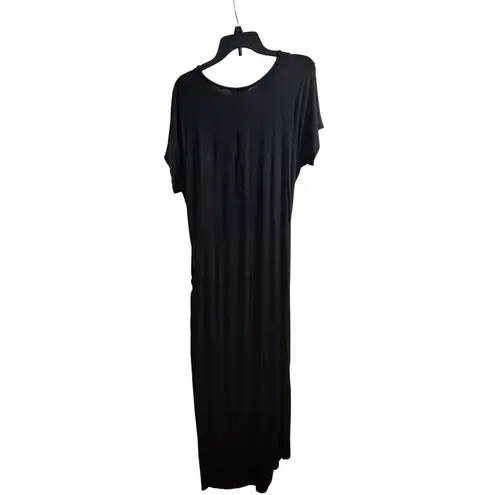 American City Wear Maxi Dress Tie Waist Casual Comfy Black 1X