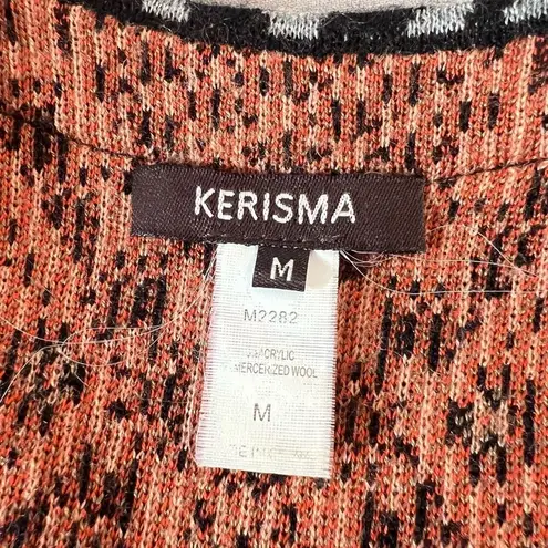 Kerisma  Multicolor Sleeveless Knit Patterned Wool Bodycon Mini Dress Size Medium