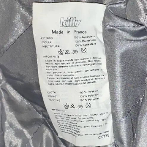 Vintage 90s Y2K Killy Blue Zip Front Hooded Belted Outdoor Snowsuit Jumpsuit Size 8