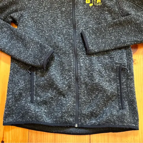 Port Authority BFA St. Albans Vermont Music Fleece Full Zip Jacket Heather Black Size Large