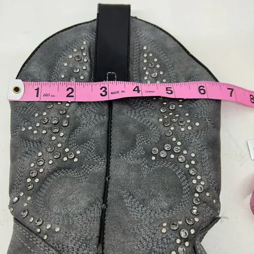 Very Volatile Women's Arienette pull on Boot vegan faux leather rhinestones sz 8