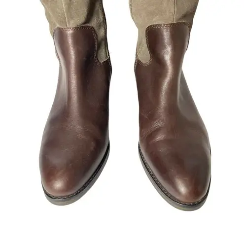 Louise et Cie Womens Sz 10 Yvon Casual Burnt Oak Brown Suede Leather Zipper Boot