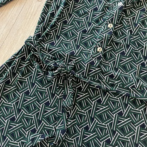 Enfocus Studio Womens En Focus Studio Green Printed Mini Dress - 6