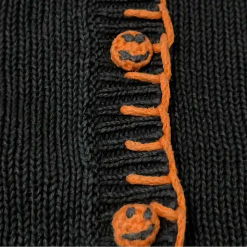 Tiara International Tiara Vintage Women’s Size XL Black Orange Candy Corn Ghosts Halloween Sweater
