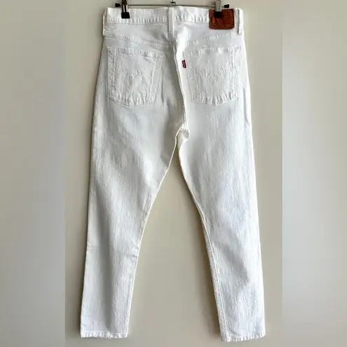 Levi's Levi’s 501 Women’s White Skinny Jeans, Button Fly Pants, Size Small