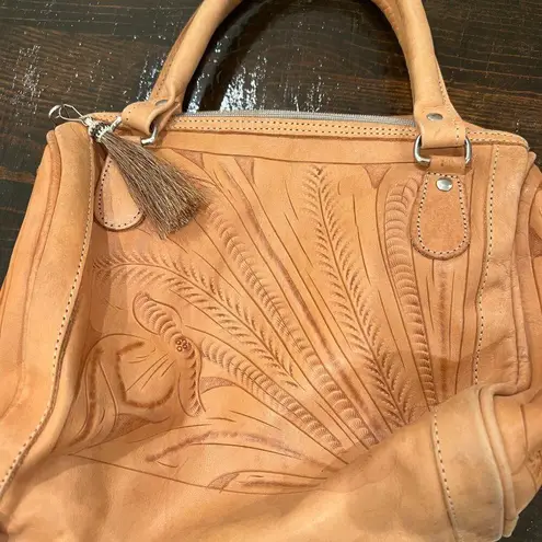 Grant's Naturals Cowhide Satchel Tan