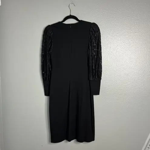 Karen Kane Long Sleeve A-Line Dress XS Black Lace Detail NEW