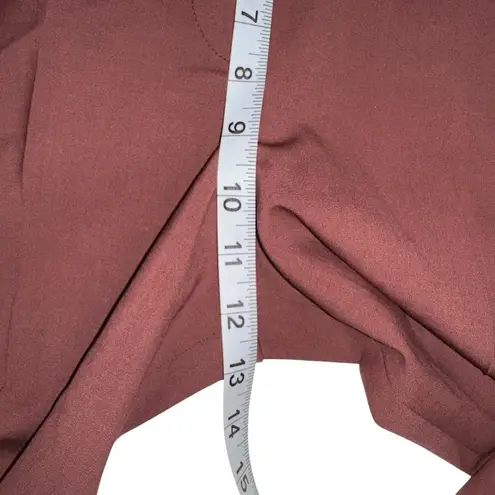 Brunello Cucinelli Wool Blend Flat Front Burgundy Tapered Dress Pants US 4