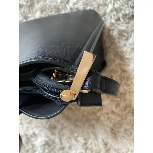 Luella Grey London Structured Tote Modern Gold Accent Old Money Quiet Luxury Black