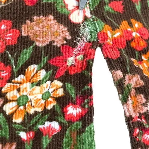 ByTimo NEW Baby Cord Shift Dress Floral Corduroy Lace Tiered Brown Multi XS