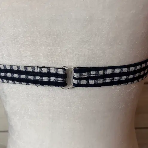 Sirena Vintage Blue & White Gingham Underwire Padded Bikini Top