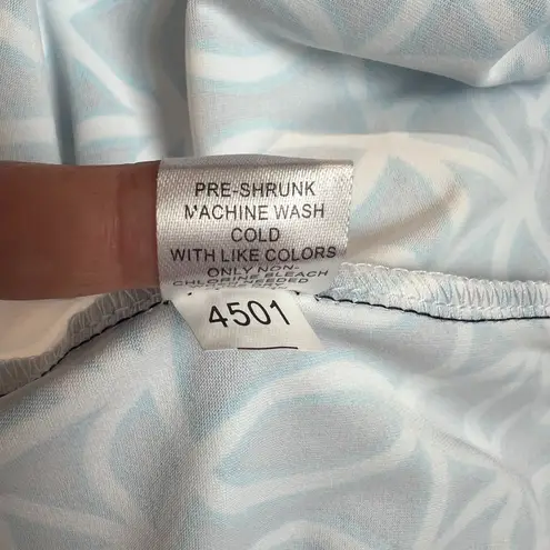 LULU B Dress Womens XL Blue Geometric Sleeveless UPF 50 Strappy Travel Resort