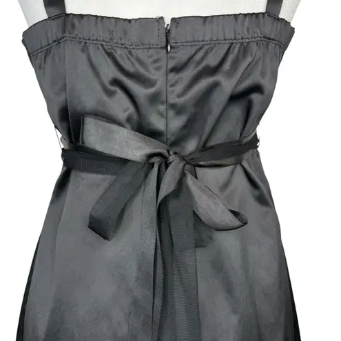 Charlotte Russe  Y2K‎ Vintage Black Satin Rosette Babydoll Dress M Fairy Whimsy