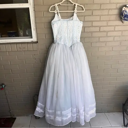 Y2K Fairycore Prom Dress with Floral Straps Full Maxi Skirt Princess