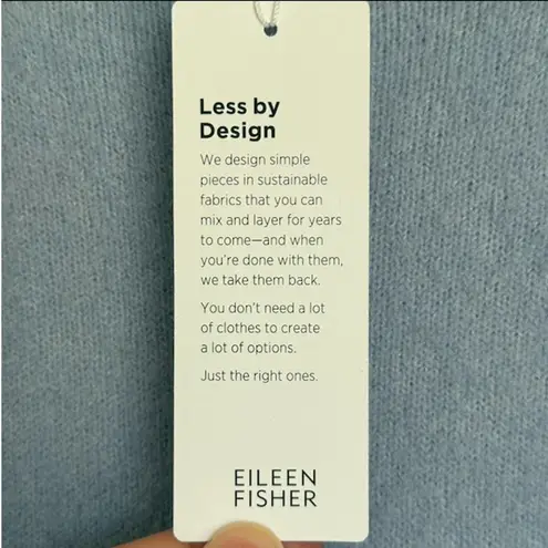 Eileen Fisher NWT  Turtle Neck Box Sweater in Dolphin Blue Medium