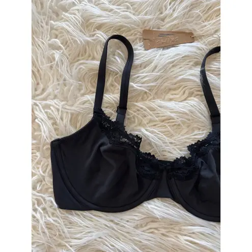 SKIMS Fits Everybody Lace Underwire Bra Onyx Size 34DD
