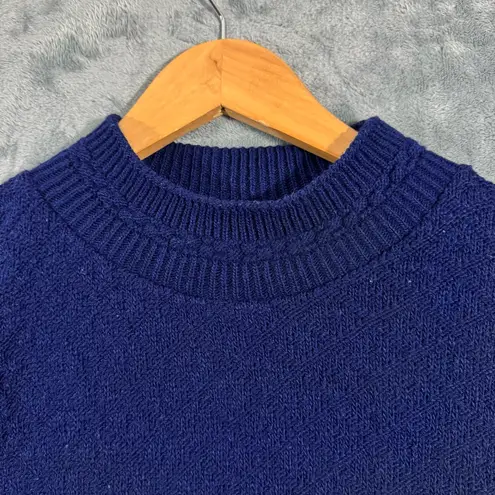 Vintage Spunky Made in USA Blue Knit Striped Sweater One Size/ Large