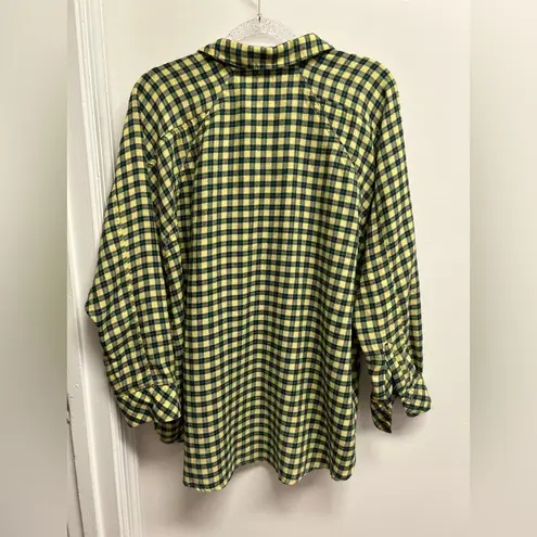 BDG  Women's Yellow and Black Checkered Button Down Shirt
