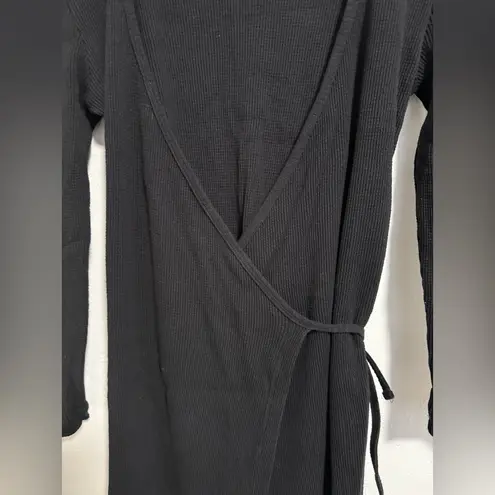 Lisa Says Gah Lucille Black Long Sleeve Wrap Dress Size Medium