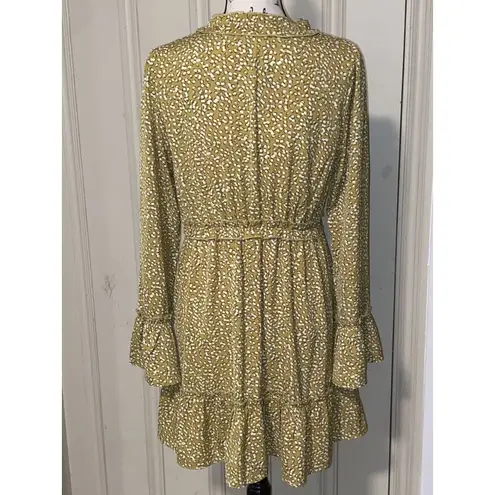 Bella Ella Boutique Bella Ella Women’s Ruffle Boho SunShine In My Soul knee Lenth Lined Dress Sz L