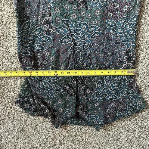 Classiques Entier blue & purple paisley short-sleeve silk top size S