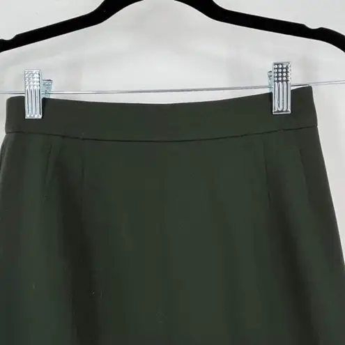 Escada Margaretha Ley Pleated Lined Straight Pencil Skirt Green Size 34 Small