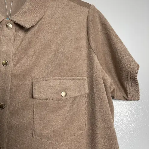 MELISSA ODABASH Cheryl Playsuit Romper Large Almond Beige Brown NEW Lounge Swim