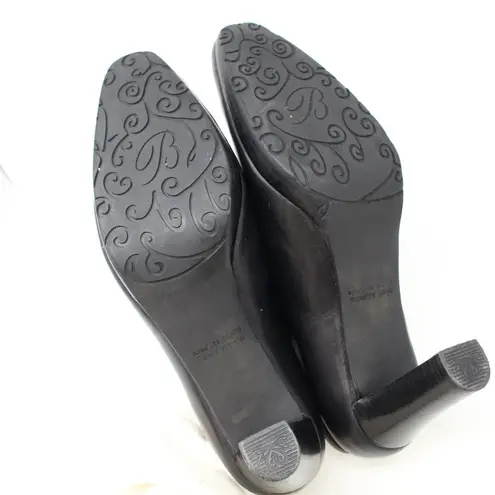 Brighton  Stacey Suede Trim Leather Ankle Booties Black Size 8.5M